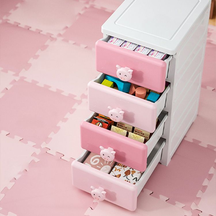 Contemporary Vertical Kids Furniture Plastic Nursery Dresser with 2/3/4/5/6/7 Drawers