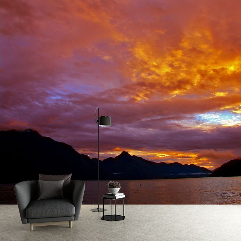 Modern Style Sky Mural Wallpaper Mildew Resistant for Home Decor