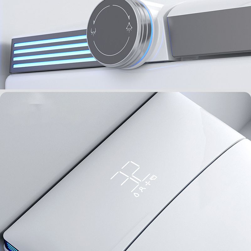 Modern White Gravity Flush Toilet One-Piece Wall Mount Toilet for Bathroom