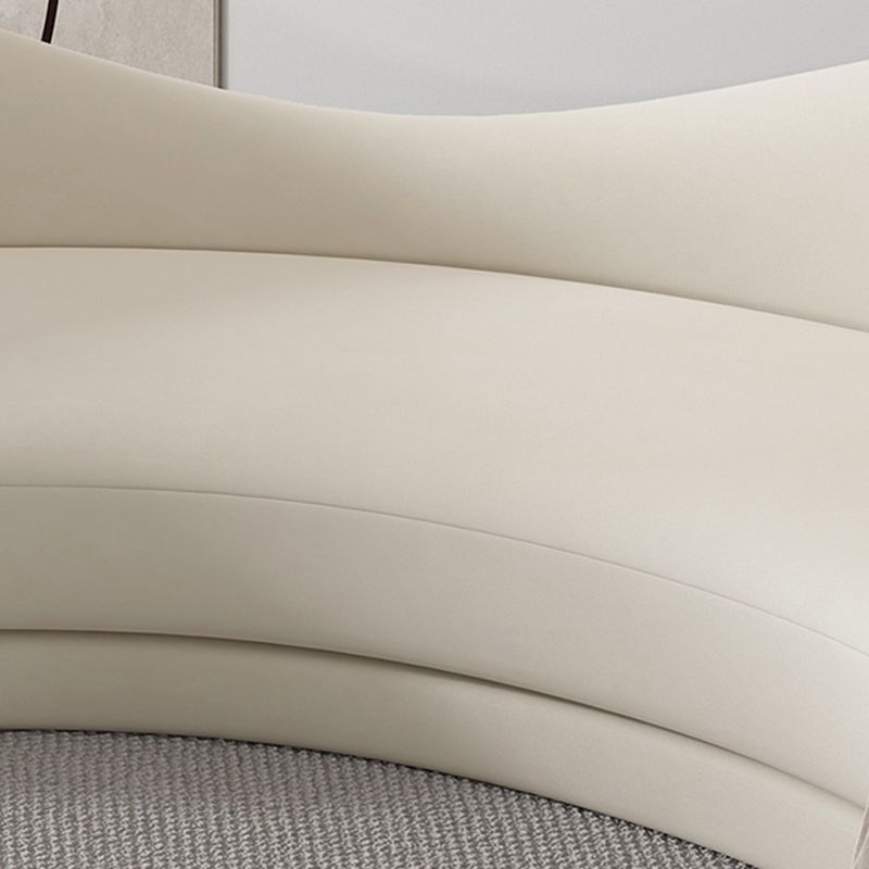 Scandinavian Fabric White Cushions Tuxedo Arm Living Room Settee