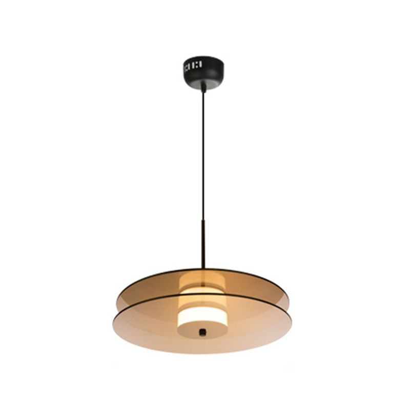 Éclairage encerclant le pendentif éclairage moderne en verre moderne 1 lampe à LED Light Light en noir