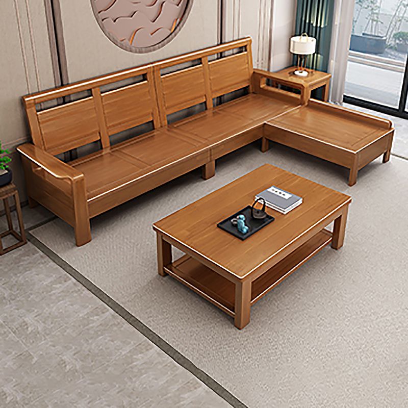 37"H Contemporary Sectional Sofa Fabric Sectional with Bostol Pillows