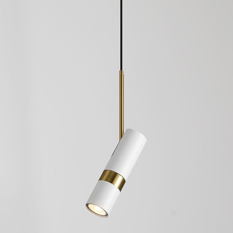 Metall Tubular Spotlight Anhänger postmodern 1 Kopf Rotatable Lesebuchlicht für Schlafzimmer