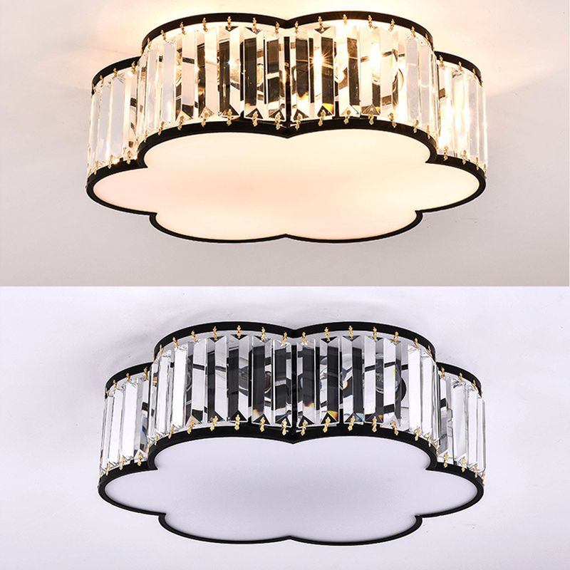 Scalloped Flush Mount Light Modern Crystal Flush Mount