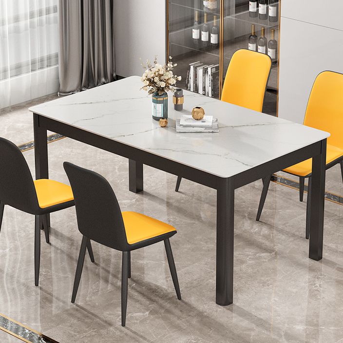 Modern Sintered Stone Dinette Set with Rectangle Table Dining Room Furniture for Dining Room