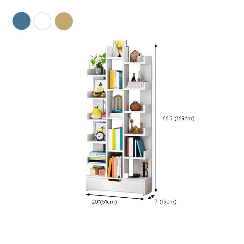 Modern Engineered Wood Bookshelf Open Bookcase Book Shelf for Living Room