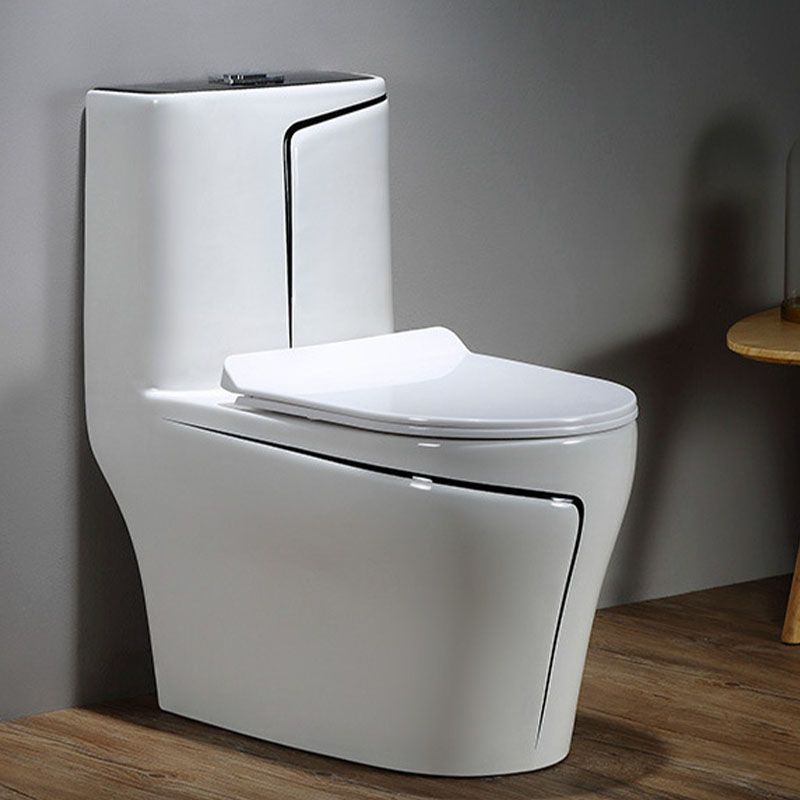 Simple Household Toilet Ceramic Siphon Jet Toilet with Pumping Mute Water-saving