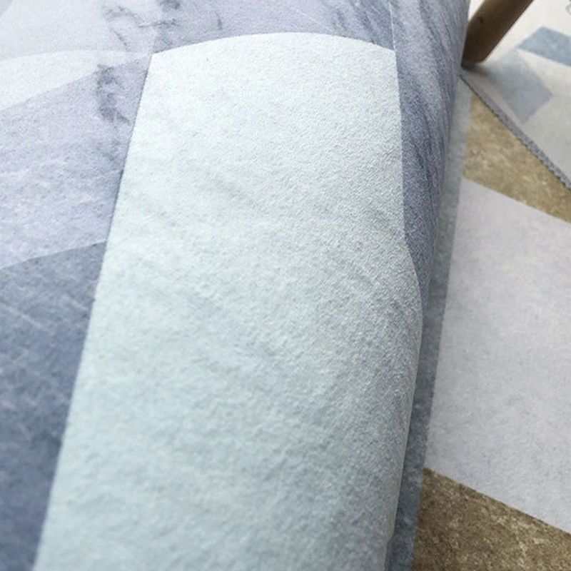 Simplicity Geometry Design Rug Modern Decorative Polyester Carpet Stain Resistant Rectangle Rug for Home Decoration