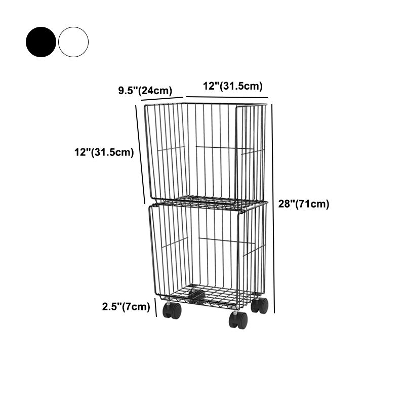 9.5" W Bookshelf Contemporary Style Bookcase with Casters for Home and Study Room