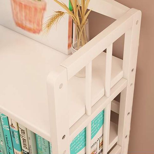White Manufactured Etagere Bookshelf Modern Open Vertical Bookcase