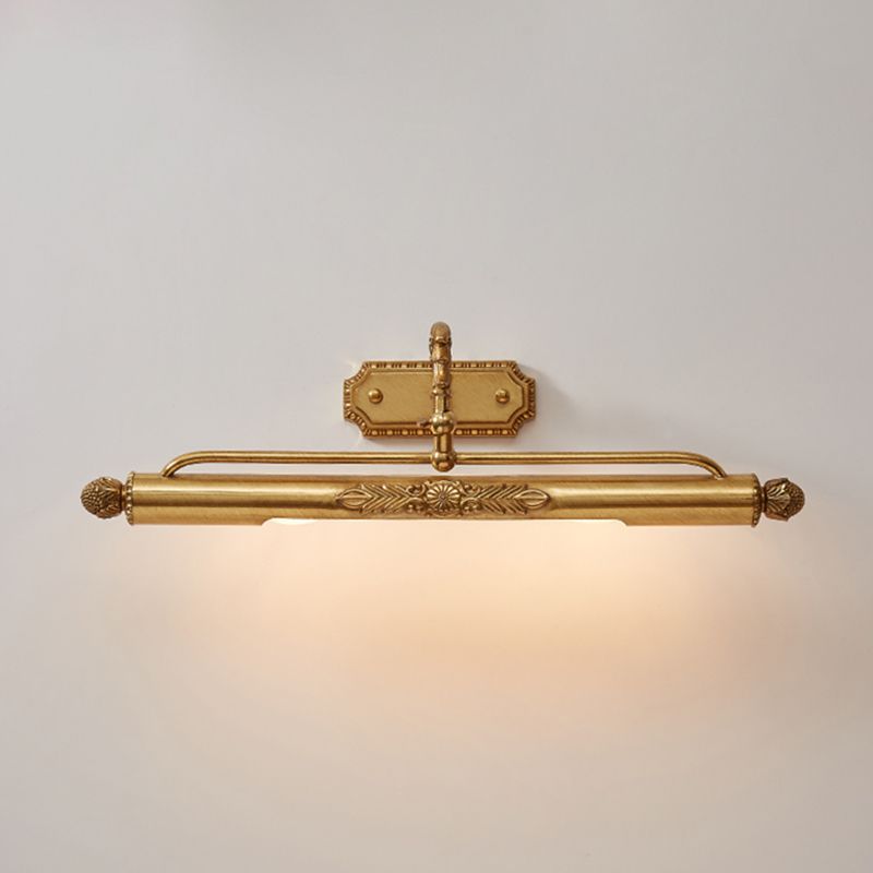 Linear Vanity Wall Lights Vintage Simplicity Brass Wall Sconce with Antlers for Bathroom