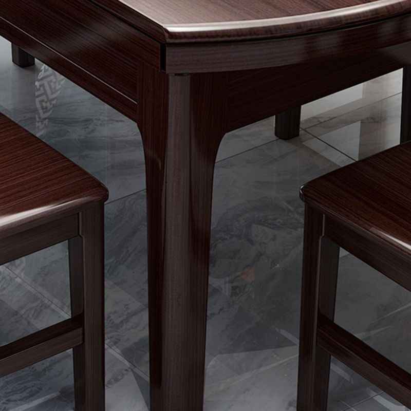 Modern Foldable Dining Table for Home Solid Wood Dinette Table