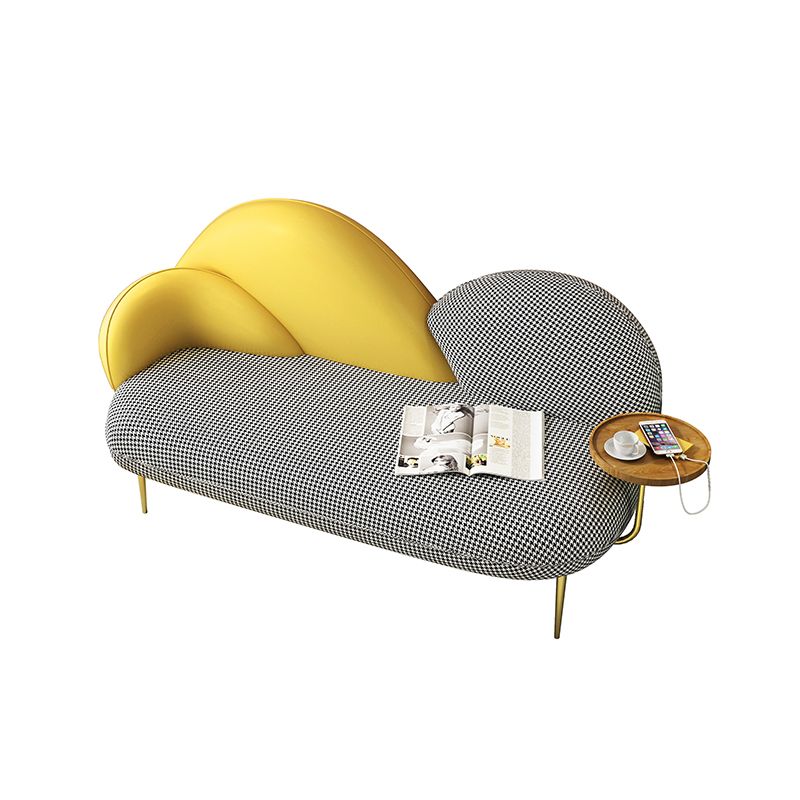 59" W x 29" D x 23" H Cotton Armless Modern with Tight Back for Living Room, Bonus Room