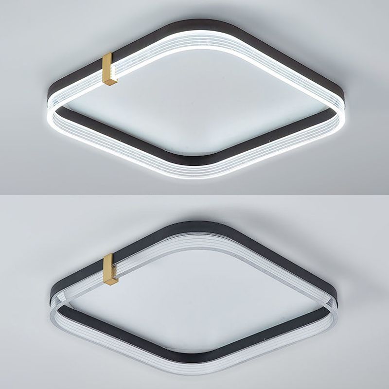DEL géométrique Flush Mount Ceiling Light Modern Simplicity Acrylic Ceiling Mount Chandelier for Bedroom
