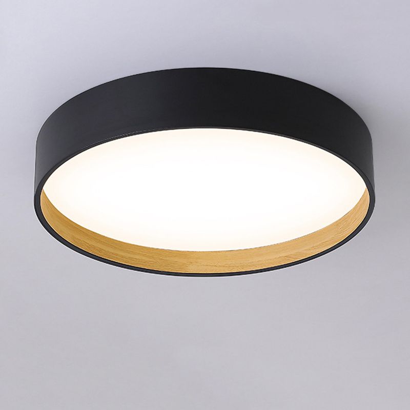 Accesorio de techo de hierro forjado con montaje empotrado LED circular minimalista moderno con pantalla acrílica