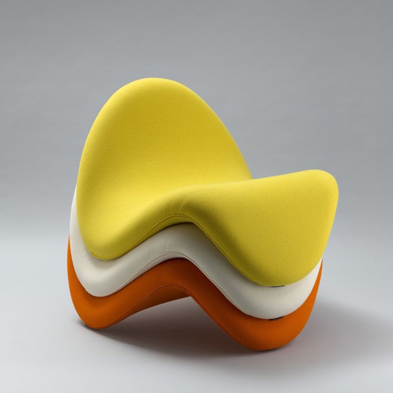 37.4" Wide Scandinavian Style Single Sofa Chair Fixed Backed Armless Chair