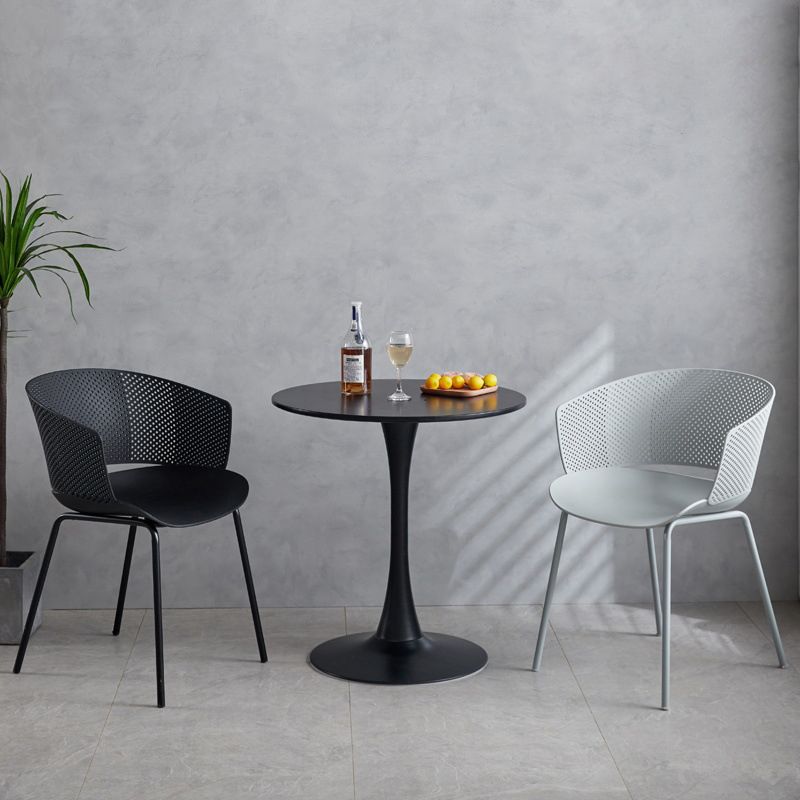 Modern Plastic Chair Parsons Chair in Matte Finish for Indoor