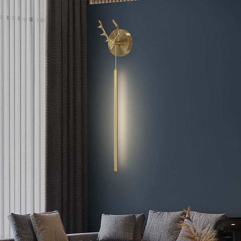 Modern Metal Wall Sconce LED Geometric Shape Wall Light with Acrylic Shade for Bedroom