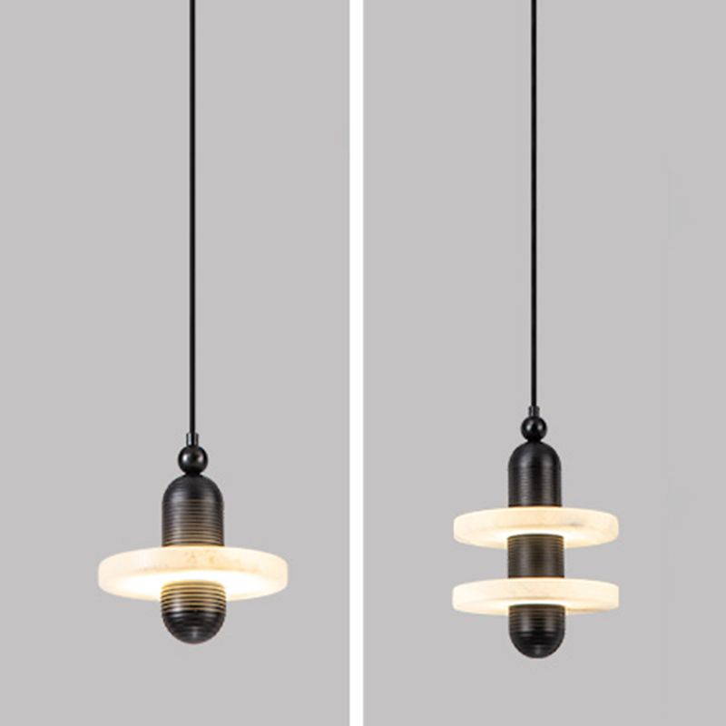 Contemporary Marble Hanging Light Minimalist Pendent Lighting Fixture for Sitting Room