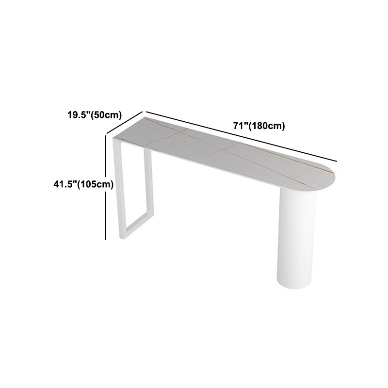 Contemporary 1/2/3/5 Pieces Sintered Stone Pub Table Set Fixed Table Counter Table