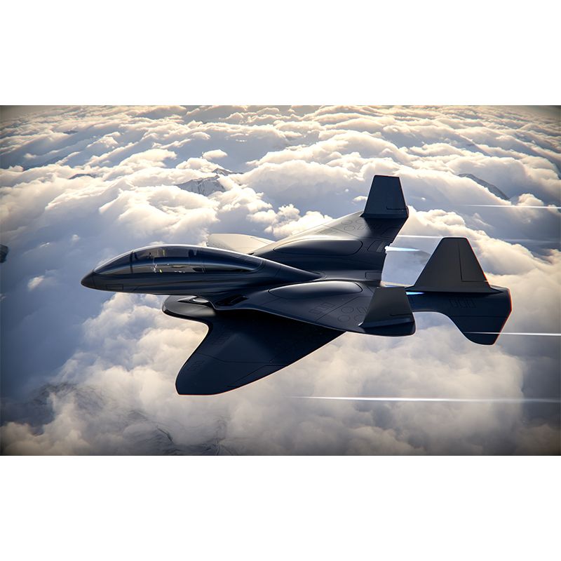 3D Airplane Minimalistic Moisture Resistant Meeting Room Wall Art, Washable