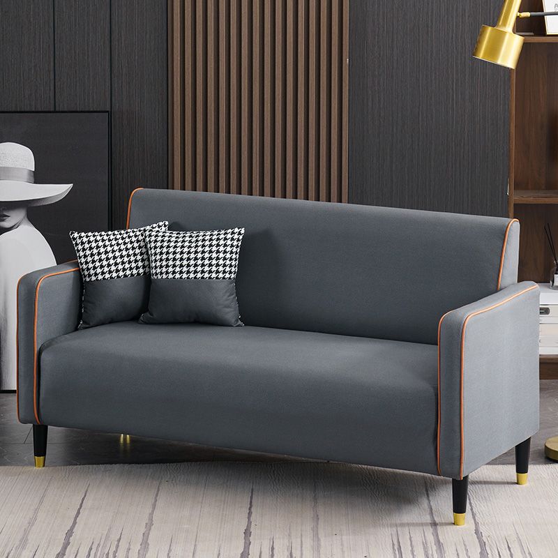 Contemporary Style Square Arm Sofa Living Room Fabric Seating