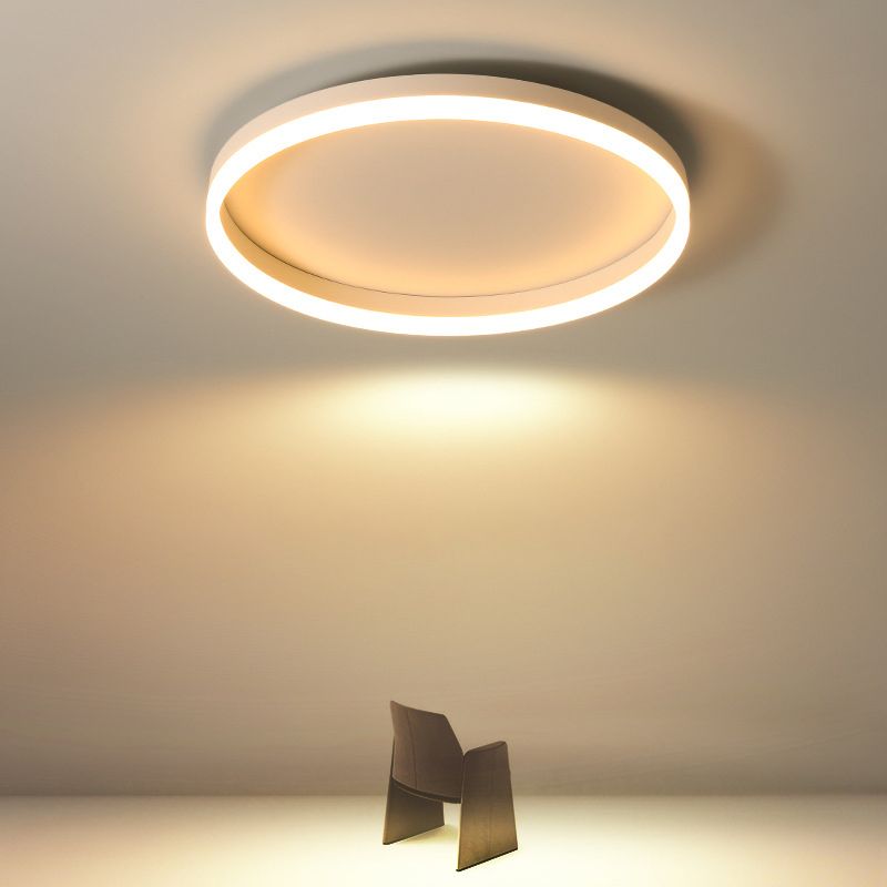 Acrylic Circular LED Ceiling Light in Modern Creative Style Wrought Iron Flush Mount for Bedroom