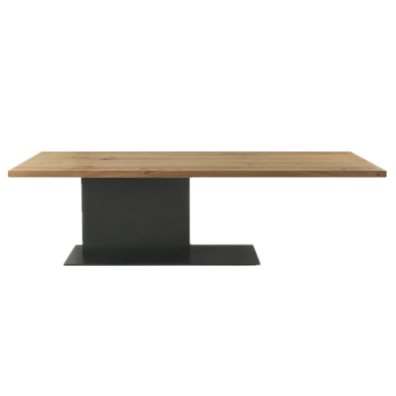 Table à manger en métal contemporain gratuit table en bois massif pour salle à manger