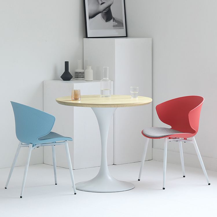 Table à manger ronde moderne en bois Table à manger de cuisine standard avec base en tulipe