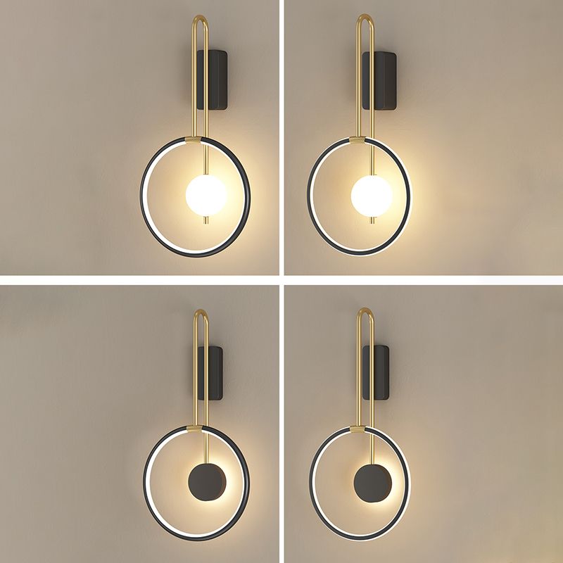 Éclairage mural rond minimaliste moderne