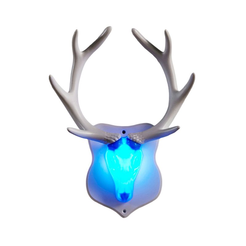 Résine White / Blue Approche luminaire de cerf LED Éclairage mural rustique en noir / blanc pour le salon