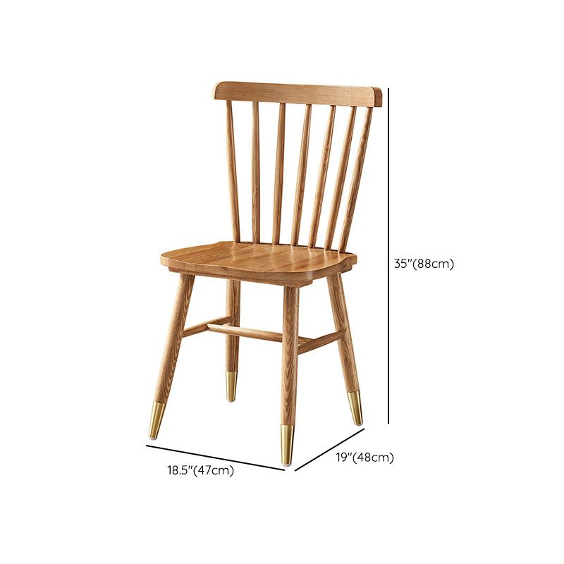 Contemporary Wood Kitchen Dining Side Chair Slat Back Side Chair