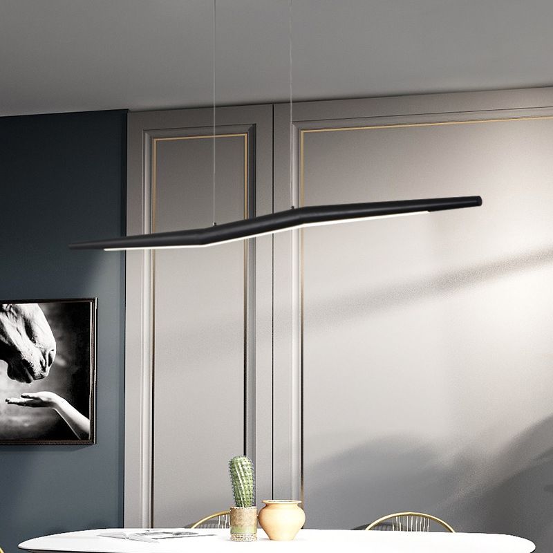 Twig Shaped Metal Ceiling Lamp Minimalistic LED Island Light Fixture for Restaurant