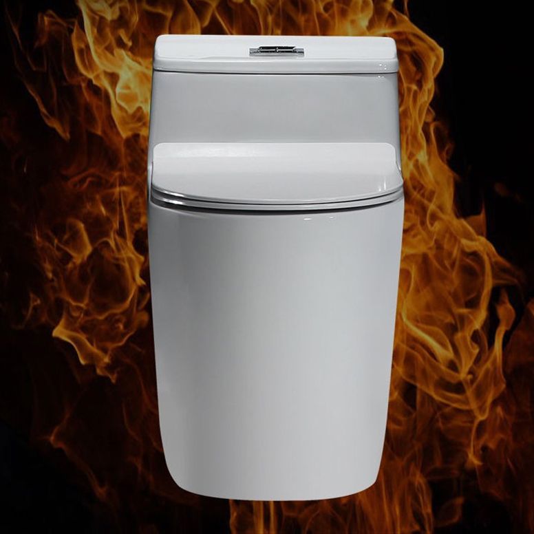 Siphon Jet Porcelain Toilet Bowl One-Piece Toilet Floor Mounted Urine Toilet