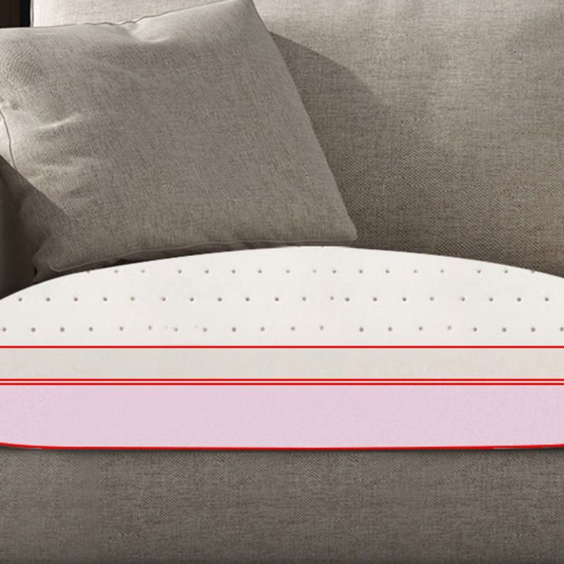 Square Armrest Latex/sponge Padded Fabric Design Wood Base Sofa