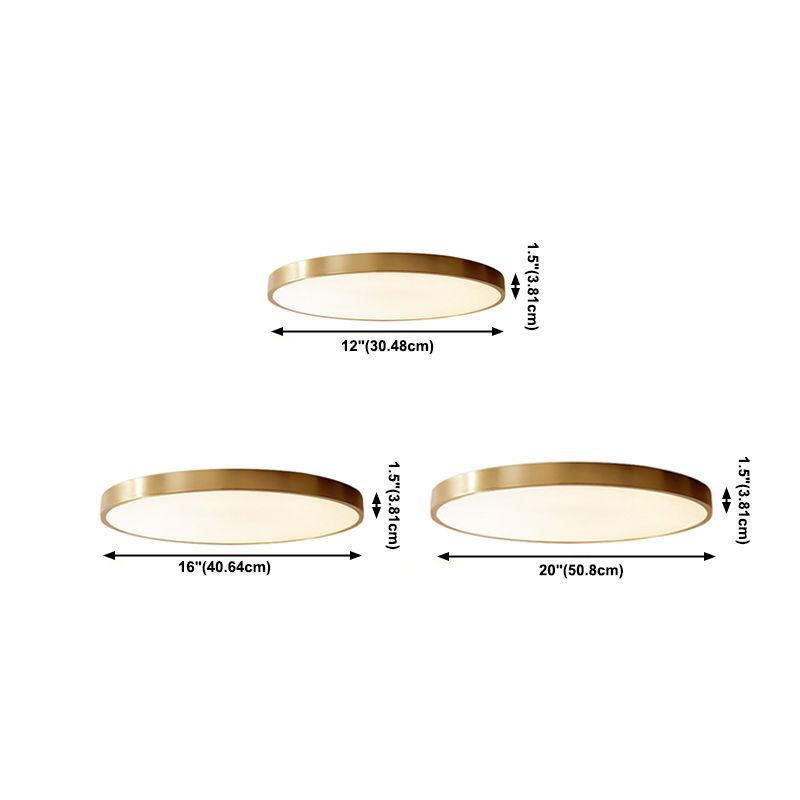 Round 1-Light Flush Mount Ceiling Light Modern Style Acrylic Led Flush Mount