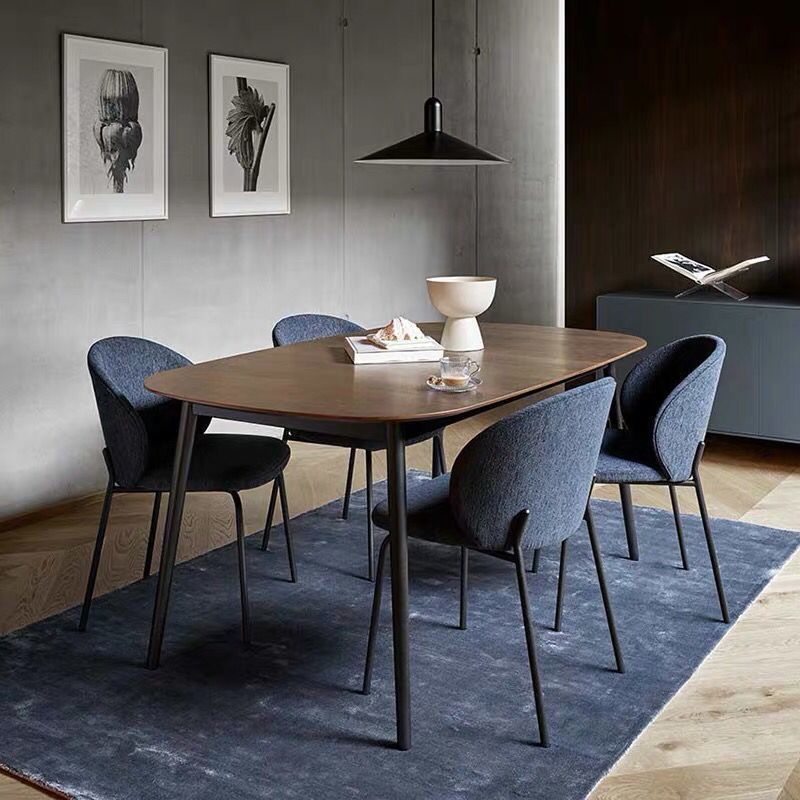 18.90" Wide Scandinavian Style Single Sofa Chair Fixed Back Armless Chair