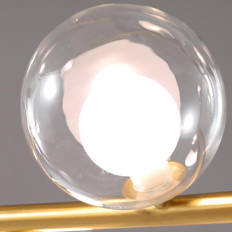 Modern Creative Style Hanging Lamp Gold Glass Island Light Fixture for Dining Room