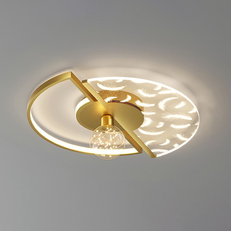 Round Flush Light Fixtures Eenvoud Acryl Plafond Light Fixtures voor Slaapkamer