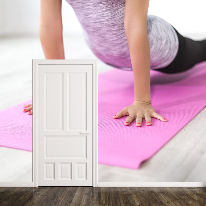 Yoga Contemporary Wall Mural Mildew Resistant Wallpaper for Wall Decor