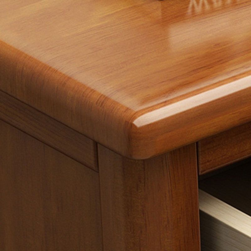 Home Contemporary Storage Chest Rubber Wood Chest with Drawers