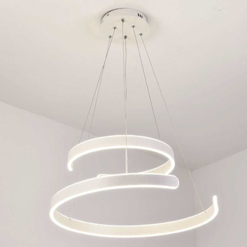 Geometric Shaped Restaurant Chandelier Pendant Light Aluminum Contemporary LED Hanging Light