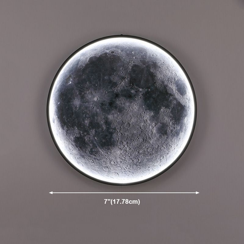 Modern Style Wall Light Sconce Creative Moon-shaped Wall Light Fixture for Bedroom