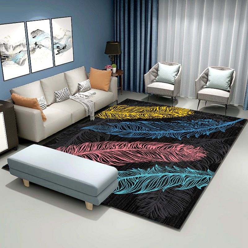 Leisure Washable Area Rug Polyester Rug Stain Resistant Indoor Rug for Home Decoration
