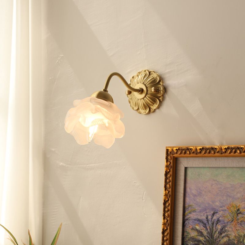Modern Style Flower Shaped Wall Light Sconces Metal 1 Light Wall Lighting