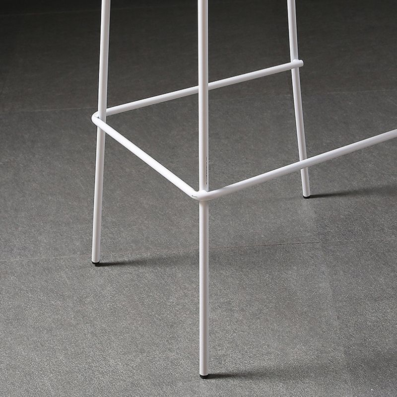 Modern Plastic Bar-stool Square Seat Counter Bar Stool with Metal Legs