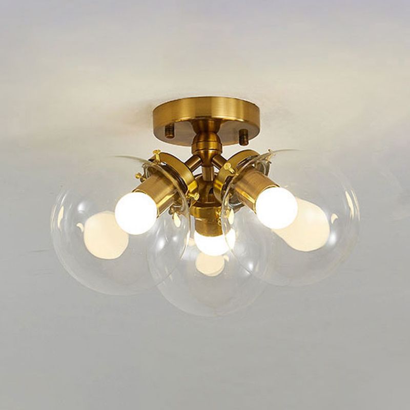 Glass Round Ceiling Mount Light Minimalist-Style Flush Mount Ceiling Light Fixture