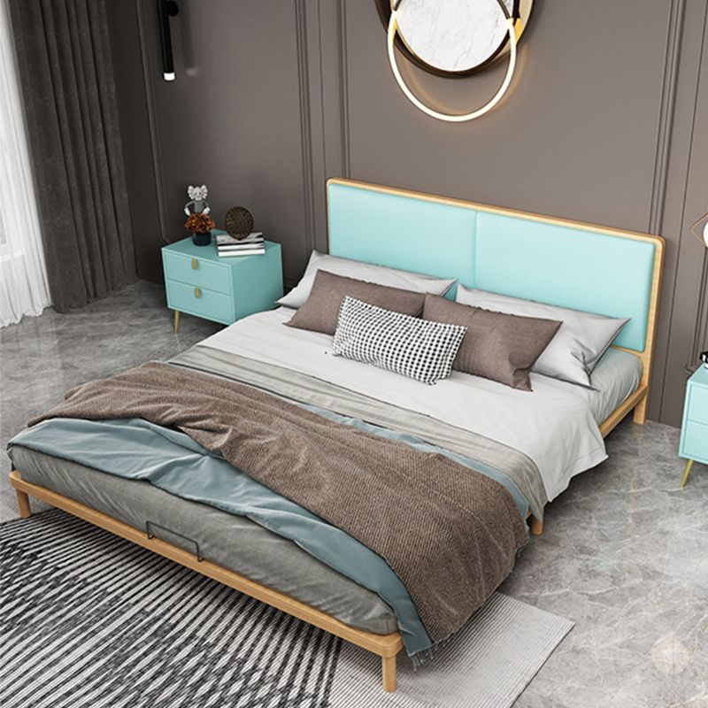 Upholstered High Metal Bed Frame Minimalist Wire-Grid Panel Bed