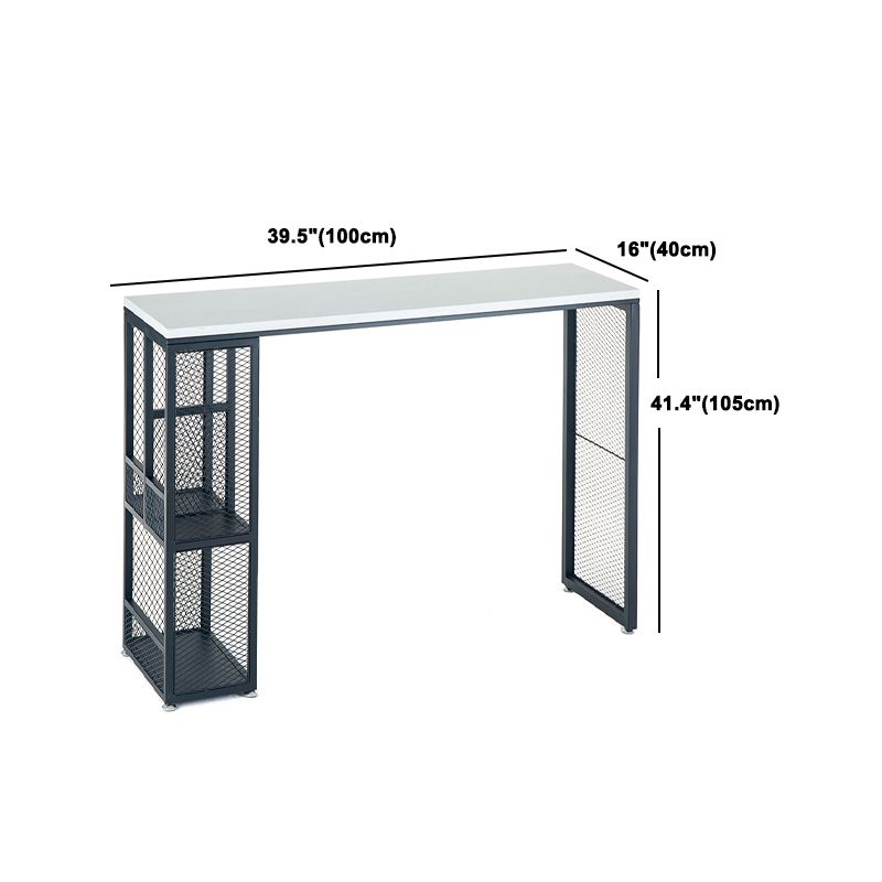 Indoor Rectangle Bar Pub Table Set 1/2/3/5 Pieces with Storage Metal Pub Set