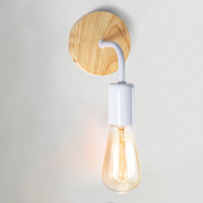 Modern Simple Wall Light Fixture Wooden Wall Light Sconce for Bedroom